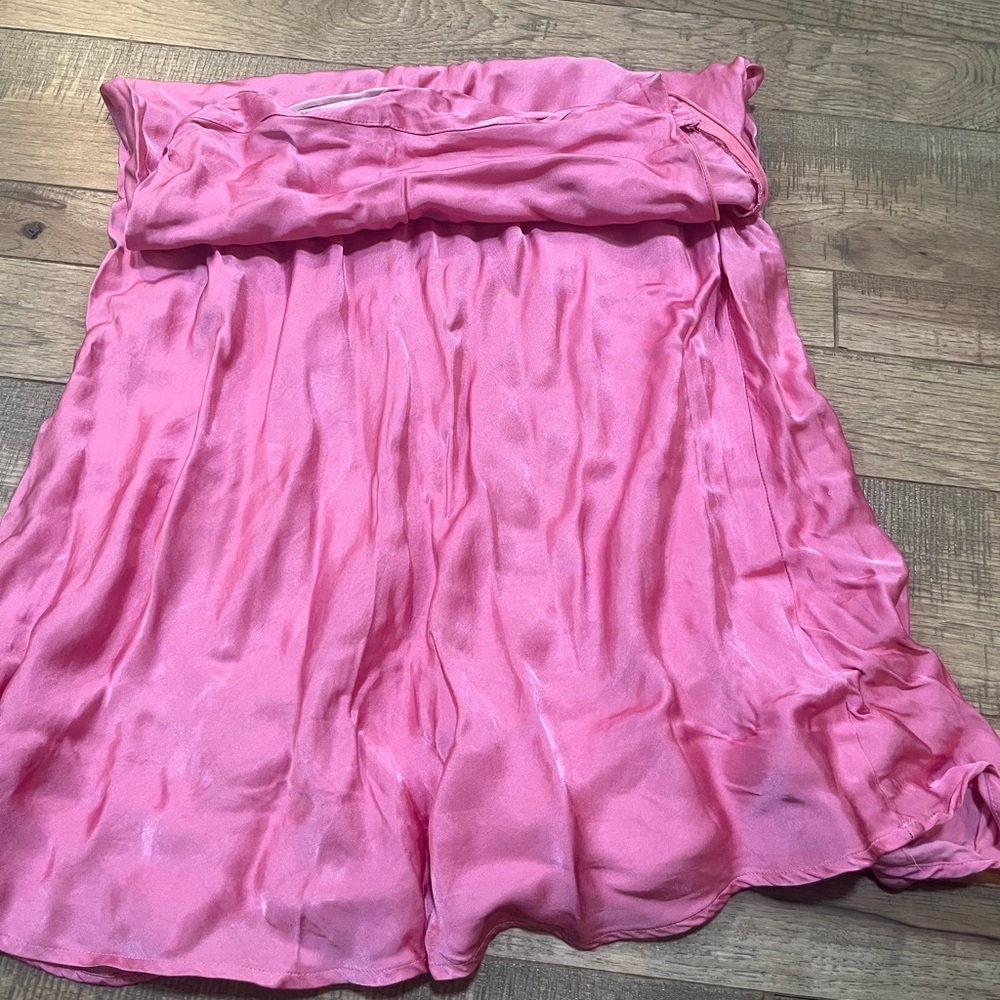 Pink Zara Long Midi Skirt